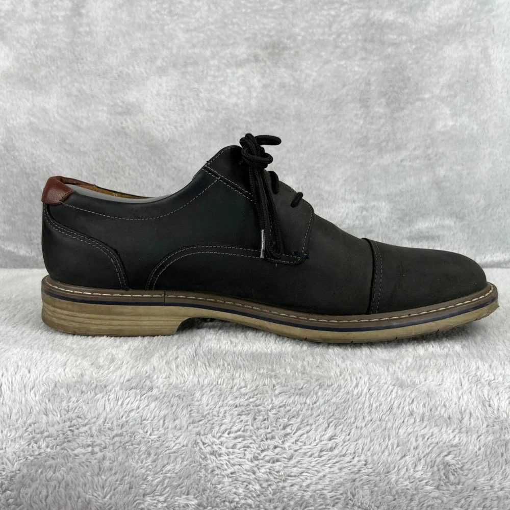 Florsheim Comfortech Flexsole Cap Toe Oxford 10M Black Men Dress Shoes 62851